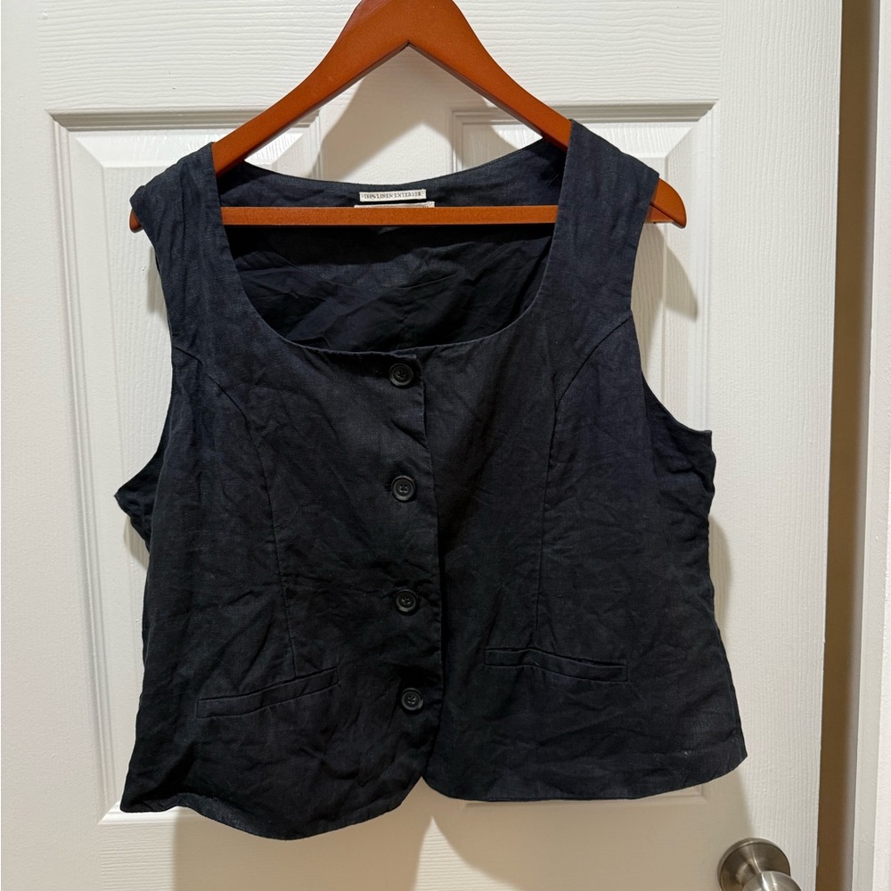 Abercrombie & Fitch Linen Button-Up Blouse